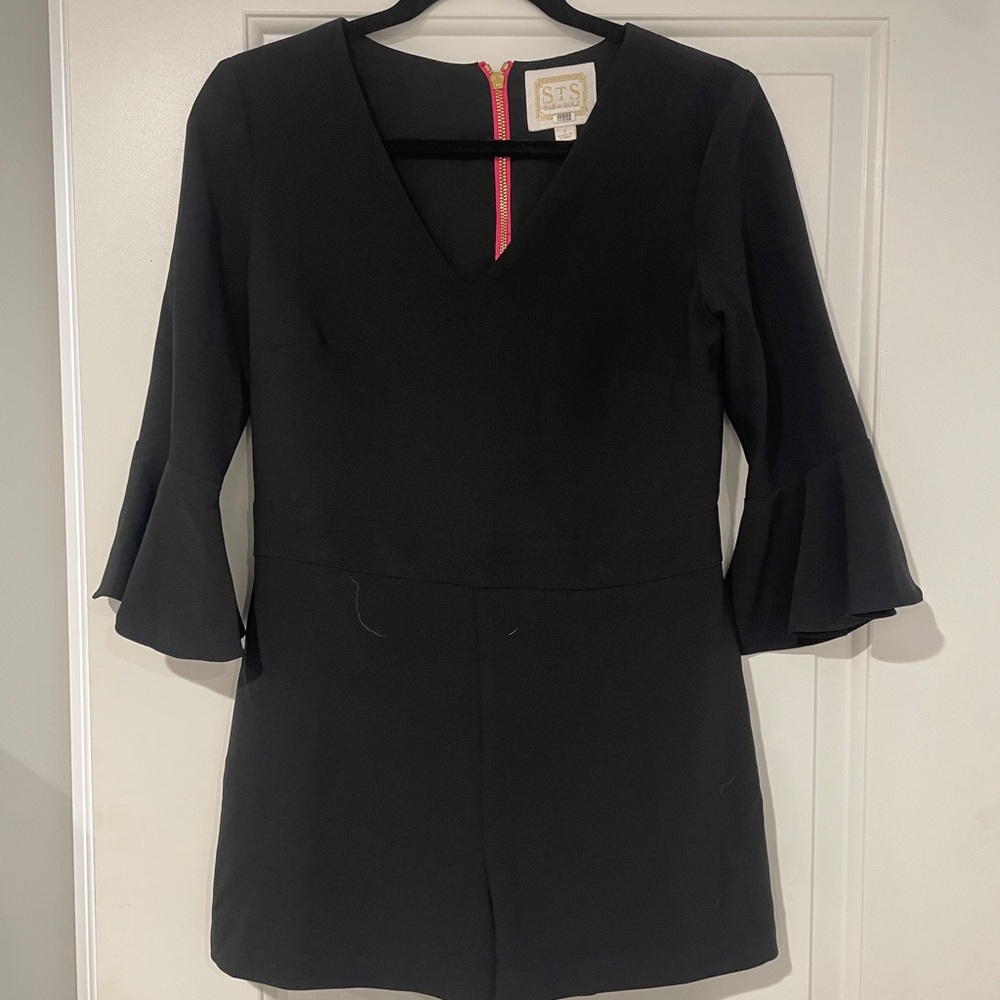 Sail to Sable black & pink long sleeve romper